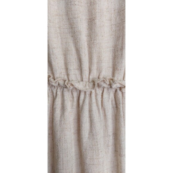 Pink Lily Women's Dress~Linen Blend~ Sleeveless~Ruffled~Tie Straps~Size Large - Picture 5 of 10